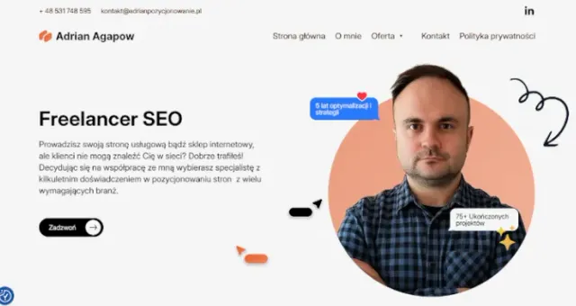 Realizacja: Adrian Agapow - Freelancer SEO i pozycjonowanie stron
