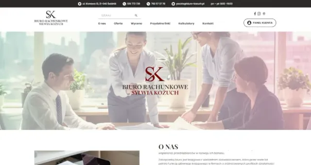 Strona internetowa biura rachunkowego Sylwia Kożuch Świdnik