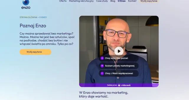 Strona internetowa agencji marketingowej Enzo Lublin